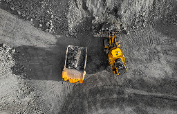 Mobile LED lighting tower used on mining and industrial site for worker safety